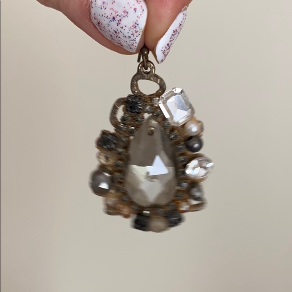 Cluster dangle earrings - Picture 2 of 3